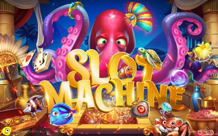 Slot game background Octopus slot and Icons for a Slot Machine 1 1