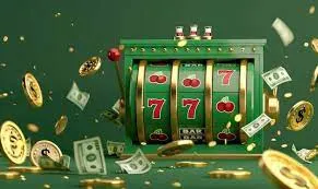 Slot machine verde con denaro in cascata che simboleggia ricchezza 1 1